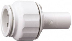 Value Collection - 1/2" OD, Polysulfone Push-to-Connect Plug-In Reducer - 250 Max psi, 3/8" Stem Diam, White - Industrial Tool & Supply