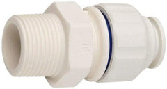 Value Collection - 1/2" OD, 3/4 Thread, Polysulfone Push-to-Connect Male Connector - 250 Max psi, White - Industrial Tool & Supply