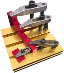Mitee-Bite - M16 Stud, Stainless Steel, Plain Strap Clamp - 34.5mm Travel, 5" OAL x 1" Wide x 3/4" High, Tapered Nose - Industrial Tool & Supply