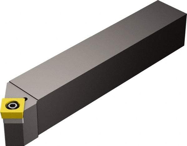 Sandvik Coromant - SSDCR/L, Right Hand Cut, 45° Lead Angle, 20mm Shank Height x 20mm Shank Width, Neutral Rake Indexable Turning Toolholder - 125.02mm OAL, SCMT 12 04 08, SCMT 432 Insert Compatibility, Series CoroTurn 107 - Industrial Tool & Supply