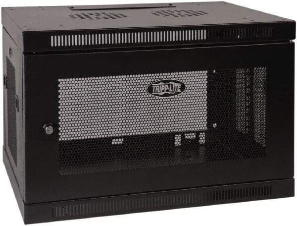 Tripp-Lite - 23.63" Overall Width x 9" Rack Height x 17.69" Overall Depth Data Cable Enclosure - 200 Lb Capacity, Black - Industrial Tool & Supply