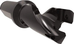 Allied Machine and Engineering - Series 24, 24 to 26mm Diam, 1" Diam Straight Shank with Flange, Helical Flute Spade Drill - 1-1/8" Max Depth, 2-17/32" Body Length, 4-13/16" OAL, Short Length, Through Coolant - Industrial Tool & Supply