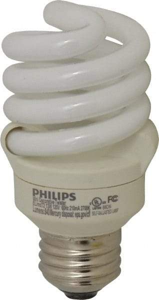 Philips - 13 Watt Fluorescent Residential/Office Medium Screw Lamp - 2,700°K Color Temp, 900 Lumens, 120 Volts, EL/mDT, 10,000 hr Avg Life - Industrial Tool & Supply