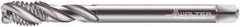 Value Collection - M12x1.75 Metric 3 Flute 6H Modified Bottoming Spiral Flute Tap - Cobalt, Bright Finish, 110mm OAL, Right Hand Flute, Right Hand Thread, Series 7056770 - Exact Industrial Supply