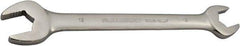 Paramount - 18mm x 19mm Standard Open End Wrench - 8-15/16" OAL, Double End, Full Polish Finish, 15° Head Angle - Industrial Tool & Supply
