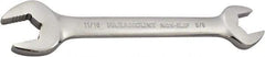 Paramount - 5/8" x 11/16" Standard Open End Wrench - 7-9/32" OAL, Double End, Full Polish Finish, 15° Head Angle - Industrial Tool & Supply