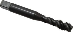 OSG - 5/16-18 UNC 3 Flute 2B Modified Bottoming Spiral Flute Tap - Vanadium High Speed Steel, Oxide Finish, 2-23/32" OAL, Right Hand Flute, Right Hand Thread, H7, Series 303 - Exact Industrial Supply