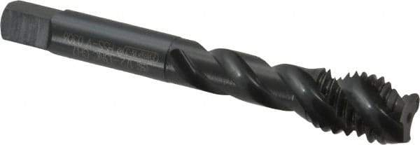 OSG - 1/2-13 UNC 3 Flute 2B Modified Bottoming Spiral Flute Tap - Vanadium High Speed Steel, Oxide Finish, 3-3/8" OAL, Right Hand Flute, Right Hand Thread, H7, Series 303 - Exact Industrial Supply