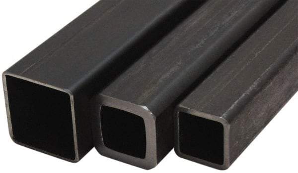 Value Collection - 3 Inch Square x 6 Ft. Long, Low Carbon Steel, Square Welded Tube - 1/4 Inch Wall Thickness, Low Carbon Grade - Industrial Tool & Supply