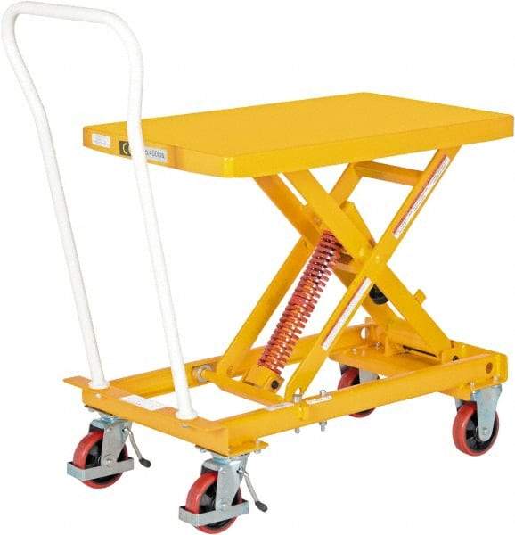 Vestil - 400 Lb Capacity Manual Scissor Elevating Cart - 13-3/4" to 30-3/8" Lift Height, 32" Platform Length x 20" Platform Width - Industrial Tool & Supply