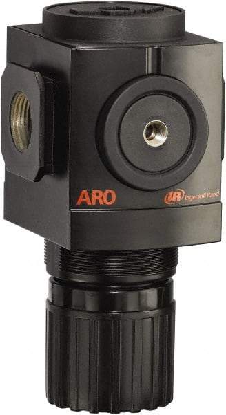 ARO/Ingersoll-Rand - 1 NPT Port, 290 CFM, Aluminum Heavy-Duty Regulator - 10 to 200 psi Range, 250 Max psi Supply Pressure, 1/8" Gauge Port Thread, 4.091" Wide x 7.223" High - Industrial Tool & Supply