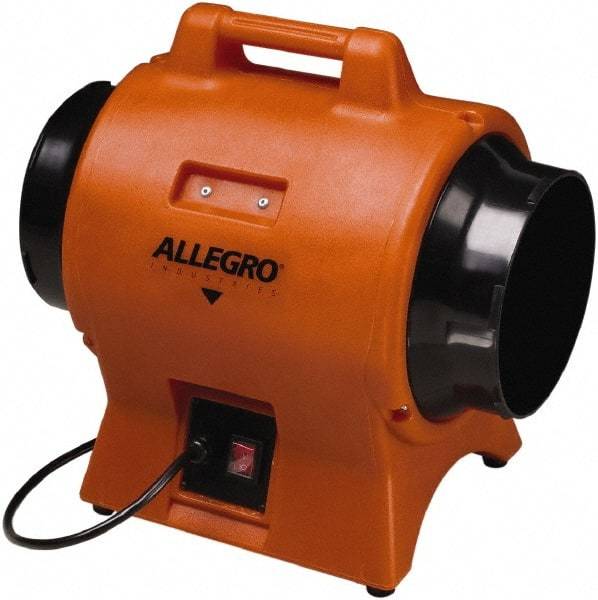 Allegro - 8" Inlet, Electric AC Axial Blower - 0.33 hp, 865 CFM (Free Air), 230 Max Voltage Rating - Industrial Tool & Supply