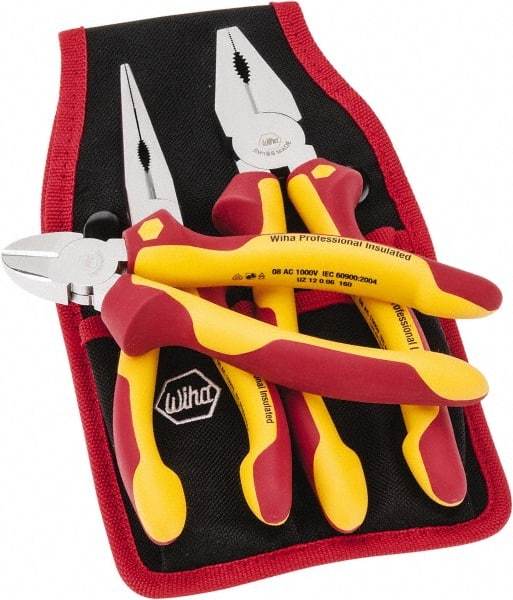 Wiha - 3 Piece Insulated Hand Tool Set - Comes in Belt Pack - Industrial Tool & Supply