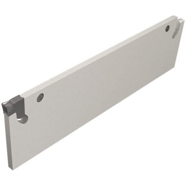 Iscar - 0.59" Blade Height, 1.65mm Blade Width, 58mm OAL, Neutral Cut, Single End Indexable Cut-Off Blade - 11.5mm Max Depth of Cut, TGFH Blade, Tang-Grip Series - Industrial Tool & Supply