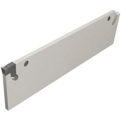 Iscar - 0.59" Blade Height, 1.65mm Blade Width, 58mm OAL, Neutral Cut, Single End Indexable Cut-Off Blade - 11.5mm Max Depth of Cut, TGFH Blade, Tang-Grip Series - Industrial Tool & Supply