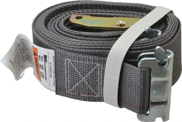 Kinedyne - 16' Long x 2" Wide, 835 Lb Basket Capacity, 1 Ply, Polyester Web Sling - Gray - Industrial Tool & Supply