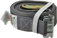 Kinedyne - 16' Long x 2" Wide, 835 Lb Basket Capacity, 1 Ply, Polyester Web Sling - Gray - Industrial Tool & Supply