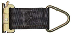 Kinedyne - 2" Wide, 1,000 Lb Basket Capacity, 1 Ply, Polyester Web Sling - Gray, with Rope Tie Off - Industrial Tool & Supply