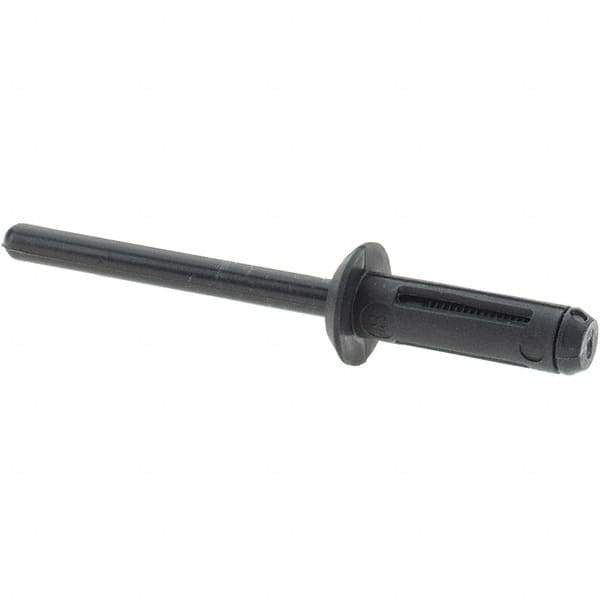 Value Collection - Large Flange Head Nylon Open End Blind Rivet - 5/32" to 1/4" Grip, 11/32" Head Diam, 21/32" Length Under Head, - Industrial Tool & Supply