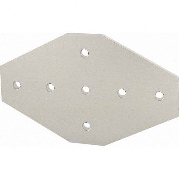 80/20 Inc. - 7-1/2" Wide x 4-1/2" High x 1/4" Long Open Shelving Joining Plate - Industrial Tool & Supply