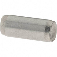 Value Collection - 5mm Diam x 12mm Pin Length 416 Stainless Steel Precision Dowel Pin - C 36-42 Hardness, 1 Beveled & 1 Rounded End - Industrial Tool & Supply