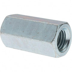 Value Collection - M14x2.00 Metric Coarse, 54mm OAL Steel Standard Coupling Nut - Zinc-Plated Finish, 28mm Width Across Flats - Industrial Tool & Supply
