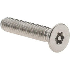 Value Collection - #10-24 UNC Pin In Torx Drive, Flat Screw - Grade 18-8 Stainless Steel, Uncoated, 1" OAL - Industrial Tool & Supply