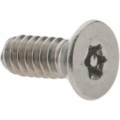 Value Collection - #10-24 UNC Pin In Torx Drive, Flat Screw - Grade 18-8 Stainless Steel, Uncoated, 1/2" OAL - Industrial Tool & Supply
