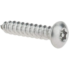 Value Collection - #6 Button Head Pin In Torx Sheet Metal Screw - Stainless Steel, 3/4" Length Under Head, Grade 18-8, T10 Drive - Industrial Tool & Supply