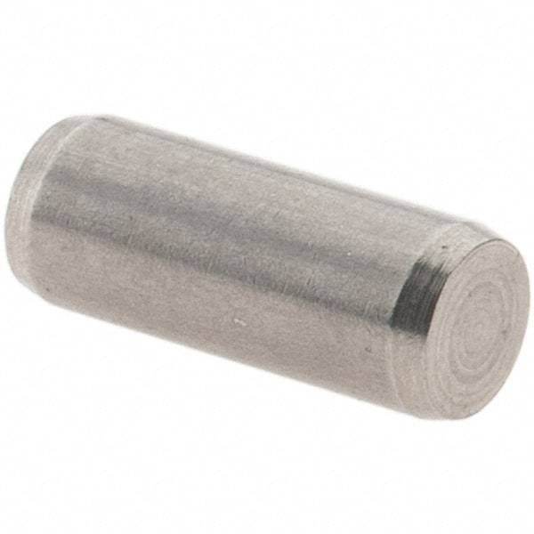 Value Collection - 4mm Diam x 10mm Pin Length 416 Stainless Steel Precision Dowel Pin - C 52-62 Hardness, 1 Beveled & 1 Rounded End - Industrial Tool & Supply