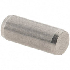 Value Collection - 4mm Diam x 10mm Pin Length 416 Stainless Steel Precision Dowel Pin - C 52-62 Hardness, 1 Beveled & 1 Rounded End - Industrial Tool & Supply