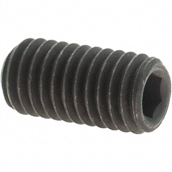 Value Collection - M8x1.25 Metric Coarse, 16mm OAL, Cup Point Set Screw - Grade 14.9 (45H) Alloy Steel, 4mm Key - Industrial Tool & Supply