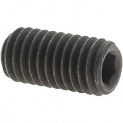 Value Collection - M8x1.25 Metric Coarse, 16mm OAL, Cup Point Set Screw - Grade 14.9 (45H) Alloy Steel, 4mm Key - Industrial Tool & Supply