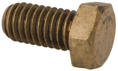 Value Collection - 3/8-16 UNC, 3/4" Length Under Head Hex Head Cap Screw - Brass, 9/16" Hex - Industrial Tool & Supply