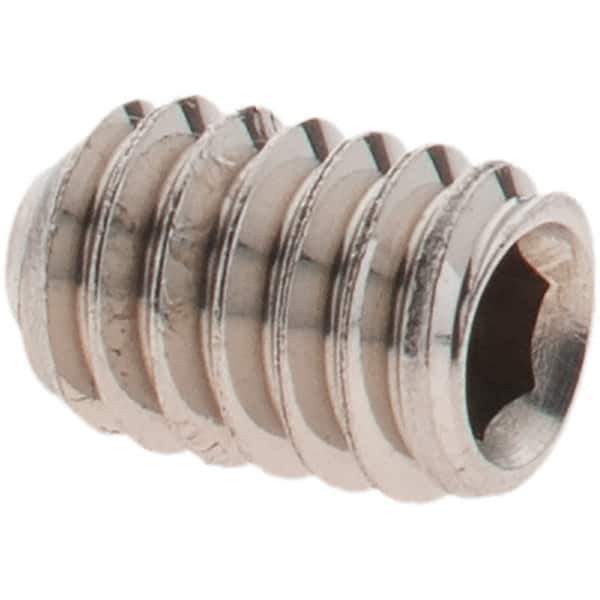 Value Collection - #8-32 UNC, 1/4" OAL, Cup Point Set Screw - Grade 18-8 Stainless Steel, 5/64" Key - Industrial Tool & Supply