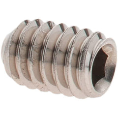 Value Collection - #8-32 UNC, 1/4" OAL, Cup Point Set Screw - Grade 18-8 Stainless Steel, 5/64" Key - Industrial Tool & Supply
