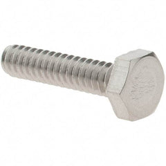 Value Collection - #6-32 UNC, 5/8" Length Under Head Hex Drive Machine Screw - Hex Head, Grade 18-8 Stainless Steel, Uncoated, Without Washer - Industrial Tool & Supply