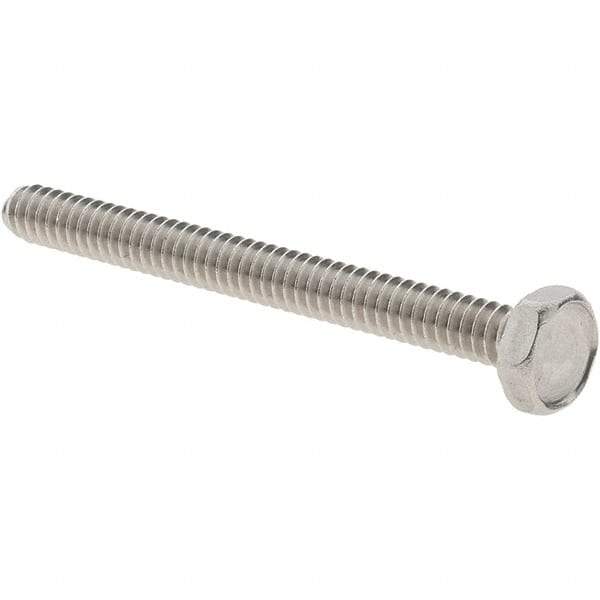 Value Collection - #6-32 UNC, 1-1/2" Length Under Head Hex Drive Machine Screw - Hex Head, Grade 18-8 Stainless Steel, Uncoated, Without Washer - Industrial Tool & Supply