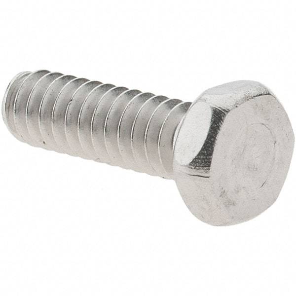 Value Collection - #10-24 UNC, 5/8" Length Under Head Hex Drive Machine Screw - Hex Head, Grade 18-8 Stainless Steel, Uncoated, Without Washer - Industrial Tool & Supply