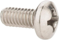 Value Collection - #12-24 UNC, 1/2" Length Under Head Phillips Drive Machine Screw - Pan Head, Grade 18-8 Stainless Steel, Uncoated, Without Washer - Industrial Tool & Supply