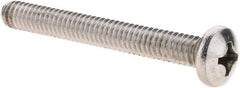 Value Collection - 1/4-20 UNC, 2-1/4" Length Under Head Phillips Drive Machine Screw - Pan Head, Grade 18-8 Stainless Steel, Uncoated, Without Washer - Industrial Tool & Supply