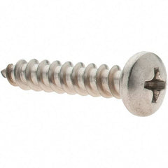 Value Collection - #10 Pan Head Phillips Sheet Metal Screw - Stainless Steel, 1" Length Under Head, Grade 316 - Industrial Tool & Supply