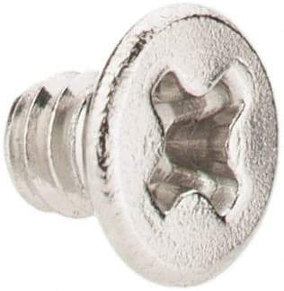 Value Collection - #2-56 UNC, 1/8" OAL Phillips Drive Machine Screw - Flat Head, Grade 18-8 Stainless Steel, Uncoated, Without Washer - Industrial Tool & Supply