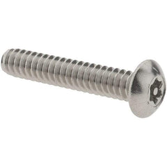 Value Collection - #6-32 UNC Pin In Torx Drive, Button Screw - Grade 18-8 Stainless Steel, Uncoated, 3/4" Length Under Head - Industrial Tool & Supply
