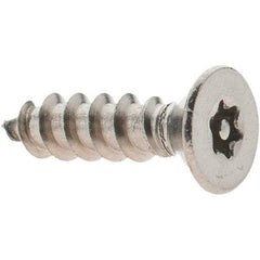 Value Collection - #10 Flat Head Torx Sheet Metal Screw - Stainless Steel, 3/4" OAL, Grade 18-8, T25 Drive - Industrial Tool & Supply