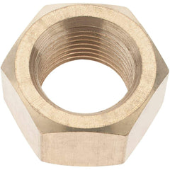 Value Collection - 3/4-18 UNF Brass Right Hand Hex Nut - 1-7/64" Across Flats, 41/64" High - Industrial Tool & Supply