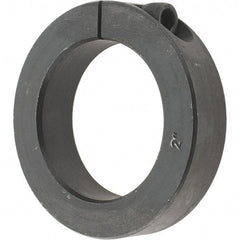 Value Collection - 2" Bore, Steel, One Piece Clamp Collar - 3" Outside Diam, 11/16" Wide - Industrial Tool & Supply