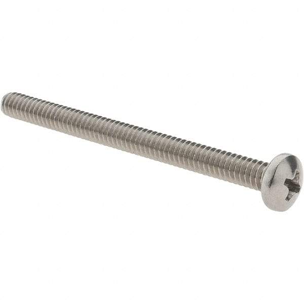 Value Collection - #10-24 UNC, 2-1/2" Length Under Head Phillips Drive Machine Screw - Pan Head, Grade 18-8 Stainless Steel, Uncoated, Without Washer - Industrial Tool & Supply