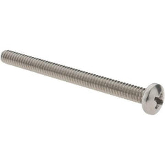 Value Collection - #10-24 UNC, 2-1/2" Length Under Head Phillips Drive Machine Screw - Pan Head, Grade 18-8 Stainless Steel, Uncoated, Without Washer - Industrial Tool & Supply