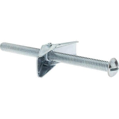 Value Collection - 3/8" Diam, 5" Long, Toggle Bolt Drywall & Hollow Wall Anchor - Steel, Use with Concrete/Masonry, Hollow Tile, Plaster & Wallboard - Industrial Tool & Supply